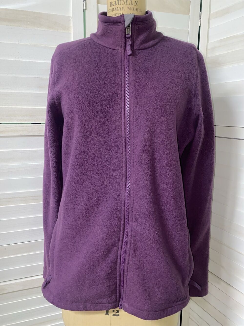 CABELA'S Jacket Women's Outerwear Full Zip Fleece Jacket Purple Sz Large
